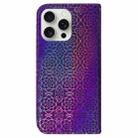 For iPhone 16 Pro Max Colorful Magnetic Buckle Leather Phone Case(Purple) - 3