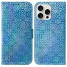 For iPhone 16 Pro Max Colorful Magnetic Buckle Leather Phone Case(Blue) - 1