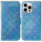 For iPhone 16 Pro Colorful Magnetic Buckle Leather Phone Case(Blue) - 1