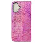 For iPhone 16 Plus Colorful Magnetic Buckle Leather Phone Case(Pink) - 3