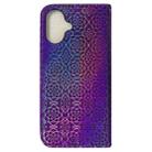 For iPhone 16 Colorful Magnetic Buckle Leather Phone Case(Purple) - 3