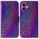 For iPhone 17 Colorful Magnetic Buckle Leather Phone Case(Purple) - 1
