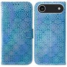 For iPhone 17 Air Colorful Magnetic Buckle Leather Phone Case(Blue) - 1