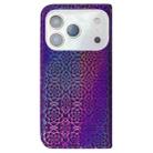 For iPhone 17 Pro Max Colorful Magnetic Buckle Leather Phone Case(Purple) - 3