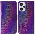 For Xiaomi Poco F5/Redmi Note 12 Turbo Colorful Magnetic Buckle Leather Phone Case(Purple) - 1