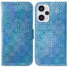 For Xiaomi Poco F5/Redmi Note 12 Turbo Colorful Magnetic Buckle Leather Phone Case(Blue) - 1