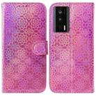 For Xiaomi Poco F5 Pro / Redmi K60 Colorful Magnetic Buckle Leather Phone Case(Pink) - 1