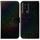 For Xiaomi Poco F5 Pro / Redmi K60 Colorful Magnetic Buckle Leather Phone Case(Black) - 1