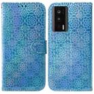 For Xiaomi Poco F5 Pro / Redmi K60 Colorful Magnetic Buckle Leather Phone Case(Blue) - 1