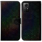 For Xiaomi Redmi Note 12S Colorful Magnetic Buckle Leather Phone Case(Black) - 1