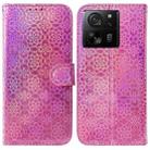 For Xiaomi 13T / 13T Pro / Redmi K60 Ultra Colorful Magnetic Buckle Leather Phone Case(Pink) - 1