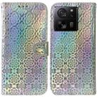 For Xiaomi 13T / 13T Pro / Redmi K60 Ultra Colorful Magnetic Buckle Leather Phone Case(Silver) - 1