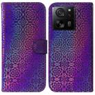 For Xiaomi 13T / 13T Pro / Redmi K60 Ultra Colorful Magnetic Buckle Leather Phone Case(Purple) - 1