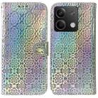 For Xiaomi Redmi Note 13 5G Colorful Magnetic Buckle Leather Phone Case(Silver) - 1