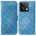 For Xiaomi Redmi Note 13 5G Colorful Magnetic Buckle Leather Phone Case(Blue) - 1