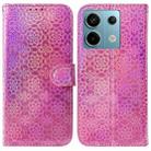 For Xiaomi Redmi Note 13 Pro 5G Colorful Magnetic Buckle Leather Phone Case(Pink) - 1