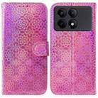 For Xiaomi Redmi K70E / Poco X6 Pro Colorful Magnetic Buckle Leather Phone Case(Pink) - 1