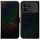 For Xiaomi Redmi K70E / Poco X6 Pro Colorful Magnetic Buckle Leather Phone Case(Black) - 1