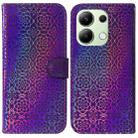 For Xiaomi Redmi Note 13 4G Global Colorful Magnetic Buckle Leather Phone Case(Purple) - 1