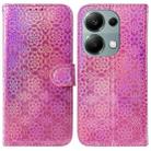 For Xiaomi Redmi Note 13 Pro 4G Colorful Magnetic Buckle Leather Phone Case(Pink) - 1