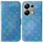 For Xiaomi Redmi Note 13 Pro 4G Colorful Magnetic Buckle Leather Phone Case(Blue) - 1