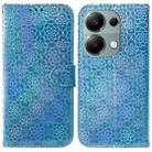 For Xiaomi Poco M6 Pro 4G Colorful Magnetic Buckle Leather Phone Case(Blue) - 1