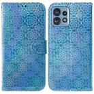 For Motorola Edge 40 Pro Colorful Magnetic Buckle Leather Phone Case(Blue) - 1