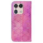 For Motorola Edge 50 Ultra Colorful Magnetic Buckle Leather Phone Case(Pink) - 3