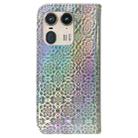 For Motorola Edge 50 Ultra Colorful Magnetic Buckle Leather Phone Case(Silver) - 3