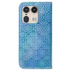 For Motorola Edge 50 Ultra Colorful Magnetic Buckle Leather Phone Case(Blue) - 3