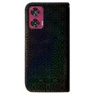 For Motorola Edge 50 Fusion Colorful Magnetic Buckle Leather Phone Case(Black) - 3