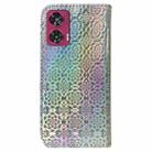 For Motorola Edge 50 Fusion Colorful Magnetic Buckle Leather Phone Case(Silver) - 3