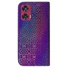 For Motorola Edge 50 Fusion Colorful Magnetic Buckle Leather Phone Case(Purple) - 3