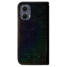 For Motorola Edge 2024 Colorful Magnetic Buckle Leather Phone Case(Black) - 3