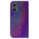 For Motorola Edge 2024 Colorful Magnetic Buckle Leather Phone Case(Purple) - 3