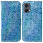 For Motorola Edge 2024 Colorful Magnetic Buckle Leather Phone Case(Blue) - 1