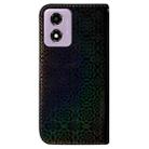 For Motorola Moto G04s / Moto E14 Colorful Magnetic Buckle Leather Phone Case(Black) - 3