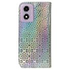 For Motorola Moto G04s / Moto E14 Colorful Magnetic Buckle Leather Phone Case(Silver) - 3