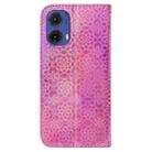 For Motorola Moto G85 Colorful Magnetic Buckle Leather Phone Case(Pink) - 3