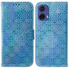 For Motorola Moto G85 Colorful Magnetic Buckle Leather Phone Case(Blue) - 1