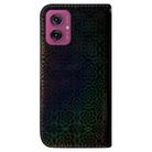 For Motorola Moto G55 Colorful Magnetic Buckle Leather Phone Case(Black) - 3