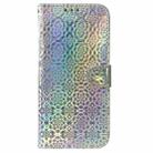 For Motorola Moto G55 Colorful Magnetic Buckle Leather Phone Case(Silver) - 2