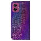 For Motorola Moto G55 Colorful Magnetic Buckle Leather Phone Case(Purple) - 3