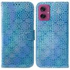 For Motorola Moto G55 Colorful Magnetic Buckle Leather Phone Case(Blue) - 1