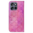 For Motorola Edge 50 Neo 5G Global Colorful Magnetic Buckle Leather Phone Case(Pink) - 3