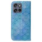 For Motorola Edge 50 Neo 5G Global Colorful Magnetic Buckle Leather Phone Case(Blue) - 3