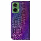 For Motorola Moto G35 Colorful Magnetic Buckle Leather Phone Case(Purple) - 3