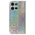 For Motorola Moto G75 5G Colorful Magnetic Buckle Leather Phone Case(Silver) - 3