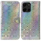 For Motorola Moto G 5G 2025 Colorful Magnetic Buckle Leather Phone Case(Silver) - 1