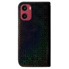 For Motorola Moto G05 / E15 Colorful Magnetic Buckle Leather Phone Case(Black) - 3